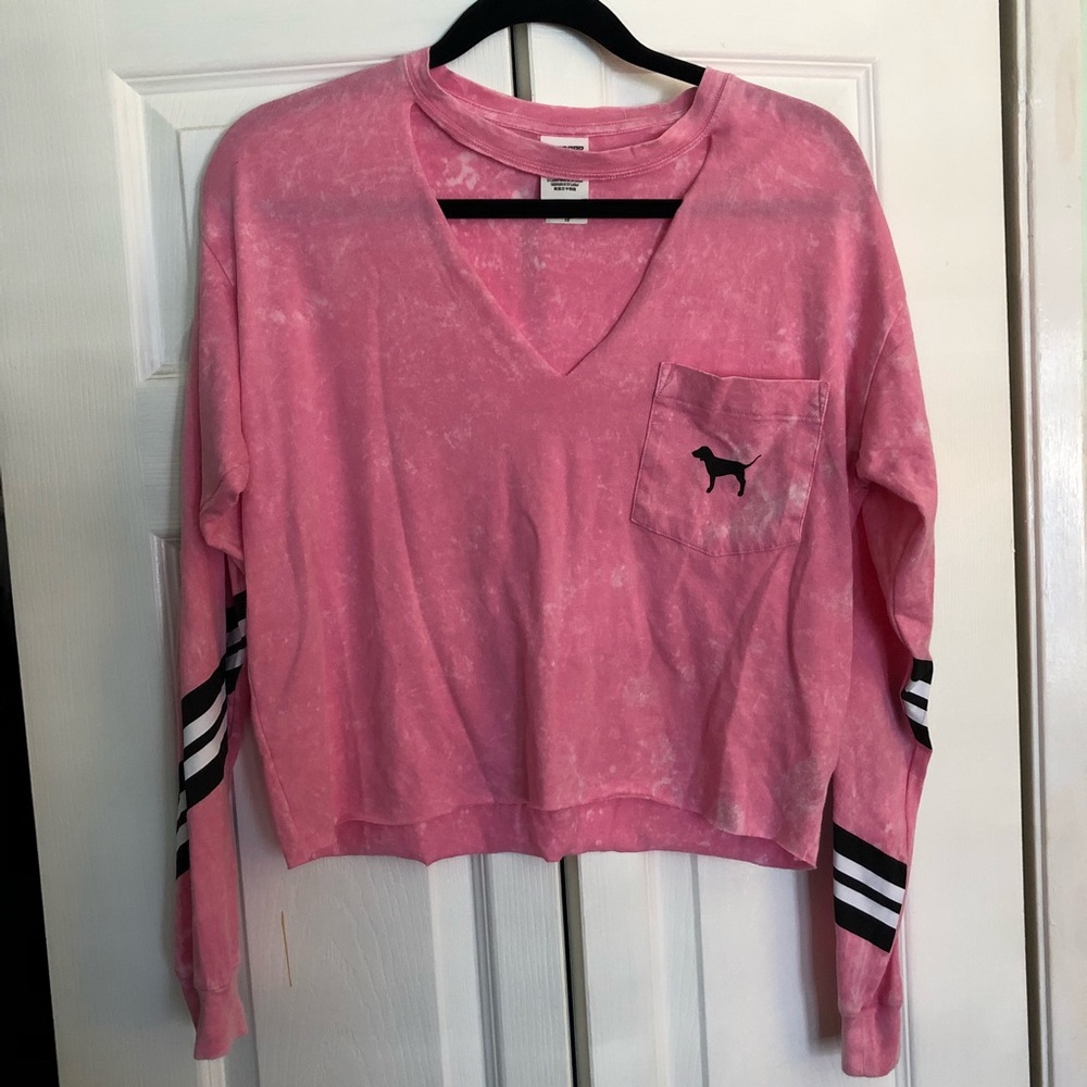NWT PINK cutout crop